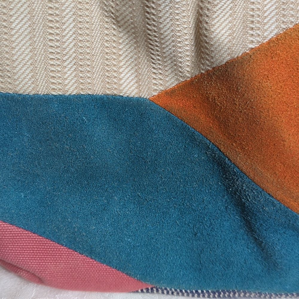 Fossil Patchwork Suede And Fabric Boho Festival B… - image 3